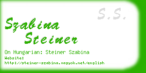 szabina steiner business card
